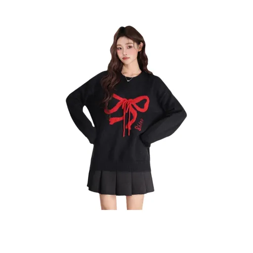 ЮЙЧЖАОЛИНЬ CZ57# Черные Женские Свитера