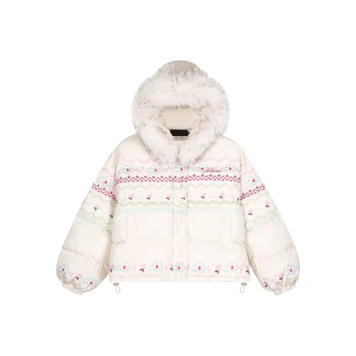 BABUGGE Кремовый Абрикос Женские Пуховики