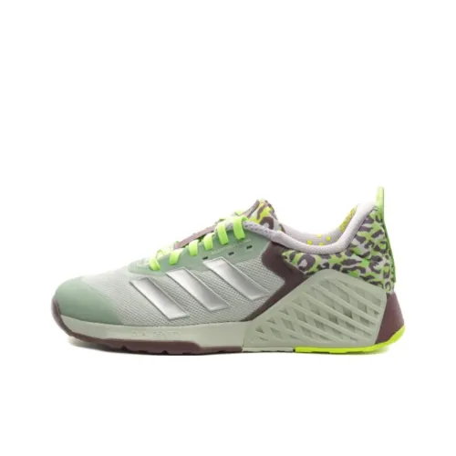 Adidas DROPSET 3 Slip-resistant Abrasion-resistant Low Top Casual Women's Green Adidas DROPSET 3 Противоскользящий Устойчивый к истиранию Низкий Топ Повседневный Женский Зеленый