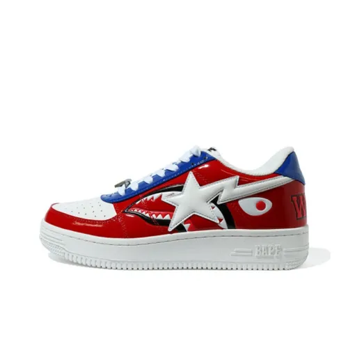 A BATHING APE BAPE STA Низкий Топ Стильный Скейтбординг Женский Красный