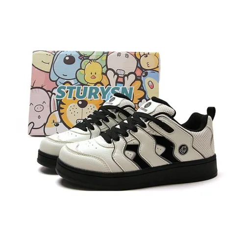 STUR YSN Износостойкие и Легкие Низкие Кроссовки для Скейтбординга Женские Белые Черные