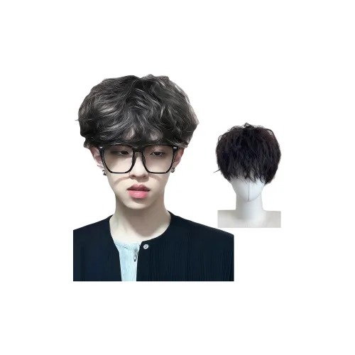 UMIFFA Leslie Roll Мужской Короткие волосы Высокая температура Пряжа Короткий Кудрявые волосы