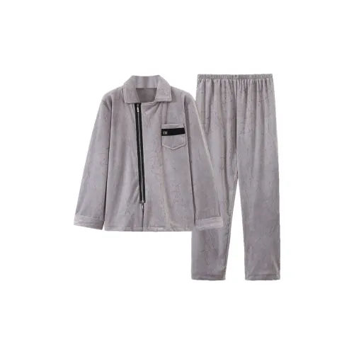 MADALLO Light Gray Men's Pajama Sets