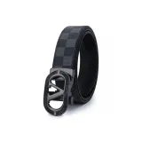 Металлическая застежка - клетка, черный ремешок