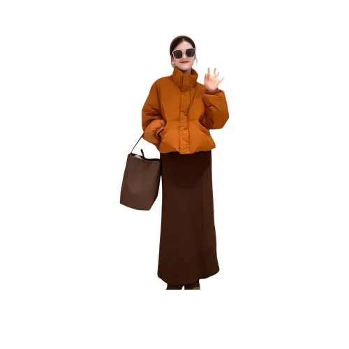 ЮЙЧЖАОЛИНЬ Оранжевый Женские Пуховики