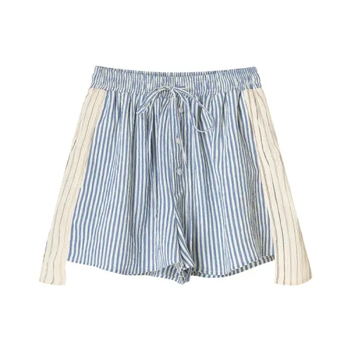 UENA Синие полосы Шорты В наличии Женские Повседневные шорты
