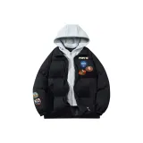 Чёрный с серым капюшоном