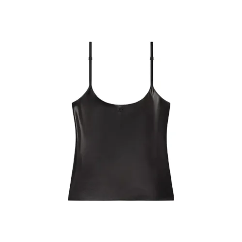 COURREGES SS26 LINGERIE глянцевый топ топ на бретелях женский