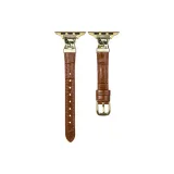 Коричневый с золотой застежкой