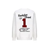 Белый свитшот с круглым вырезом