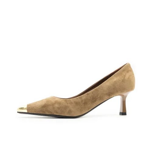 FED Узкий каблук Высокие каблуки 5,5CM Женские Верблюжий цвет