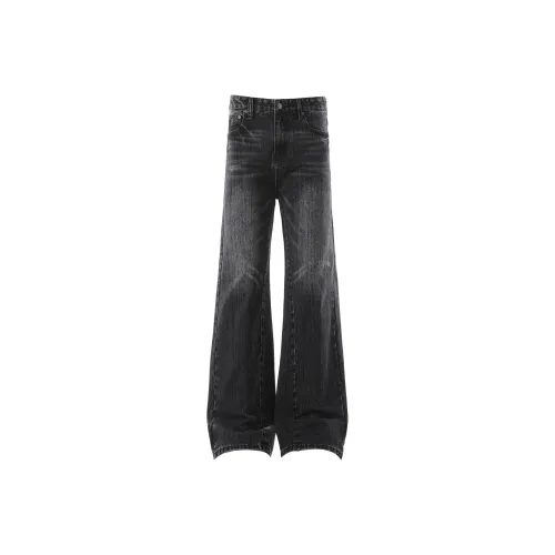 BLANKIN. Черные унисекс джинсы