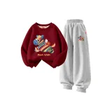 [Thickened и с флисовой подкладкой] Цветная пряжа Maboo бордовый + Цветная пряжа Maboo серый