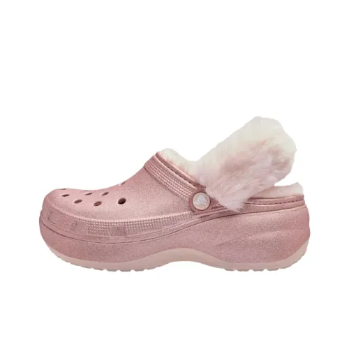 Crocs Classic Platform Lined Clog Сабо Женские Розовый