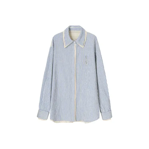 UENA Синие полосы Рубашка В наличии Женские Рубашки