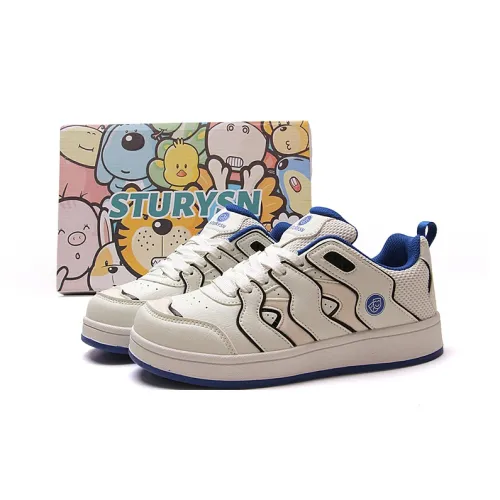 STUR YSN Износостойкие и Легкие Низкие Кроссовки для Скейтбординга Женские Белые Королевские Синие
