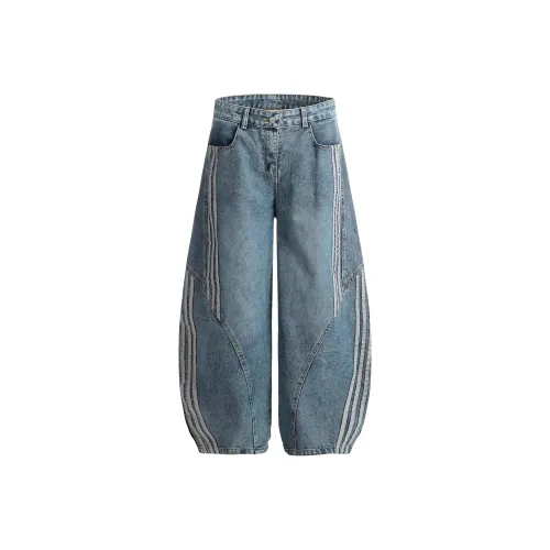 PANDA ADEVIL Винтажные синие унисекс джинсы