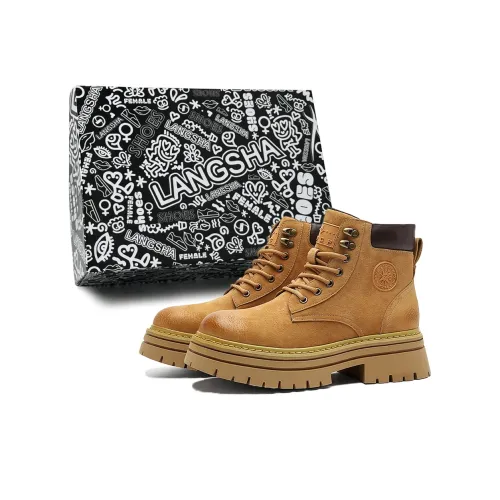 Lanza Платформа Британский стиль Винтаж Высокие Рабочие ботинки Увеличение Высоты Маленькие Повседневные Ботинки