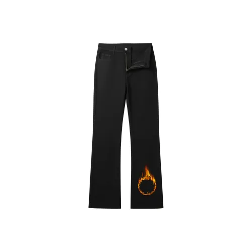 Paddy Julia Черный Утолщенный и с флисовой подкладкой унисекс джинсы