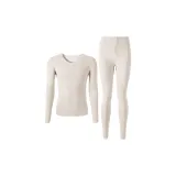 Мужской элегантный белый [утолщенный с флисовой подкладкой, двусторонний, с флисовой обработкой, экстратермический - от -15°C до 0°C]