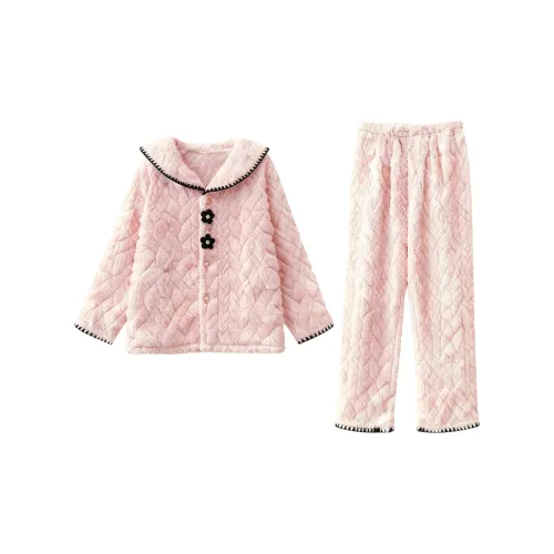 QIAOYUN Розовый Женский Пижамный Комплект