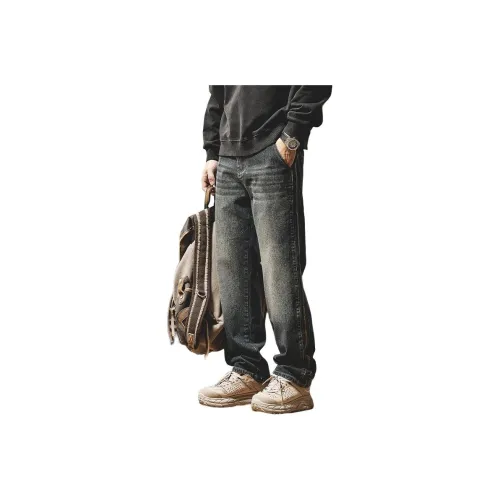 LANGYAGU Мужские Джинсы