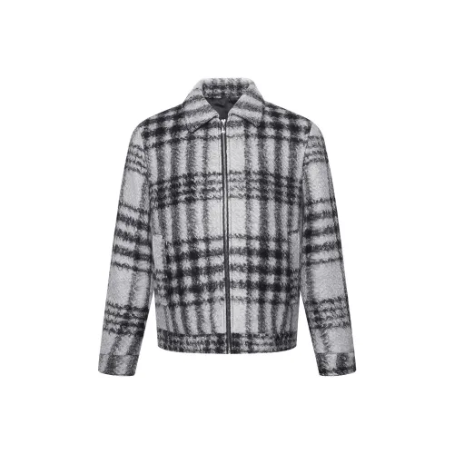 LESS IS MORE Черный Белый Многоцветный 24DYR0161Y Мужское Пальто