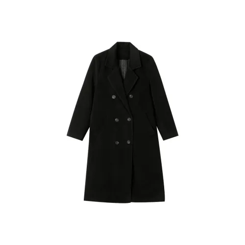 CDAYU Черное Женское Пальто