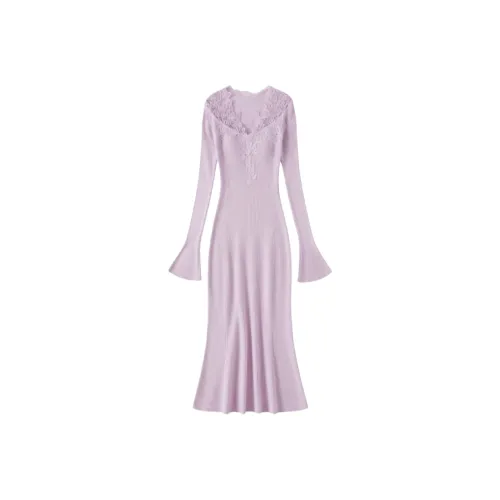 KYKW Длинное платье с длинными рукавами для женщин