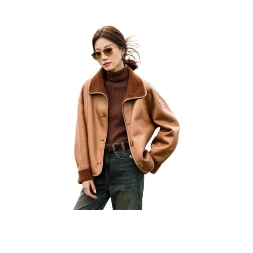 MOHANYIMEI Карамельный кофейный Женские меховые изделия