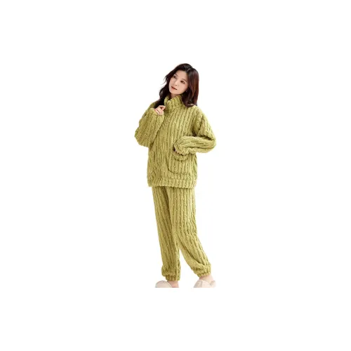 DUSHILIREN Зеленый Женский Пижамный Комплект