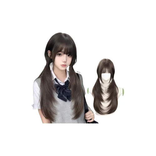 UMIFFA Свежий Взгляд Девчачий Лолита Двойная Плетенка Женская Перука Высокотемпературная Пряжа