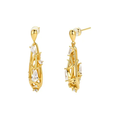 BOONEE ALUS Серьги с покрытием из 24-каратного золота медные женские