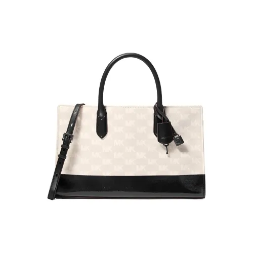 MICHAEL KORS Scarlett Хлопок Тоут Сумка Сумка для покупок Сумка через плечо Сумка среднего размера Женская Белая и Черная