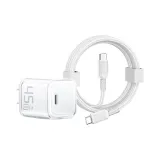 Холодный Белый [15-17 Комплект] 45W Быстродействующий Зарядный Кабель + 1,5 м Двойной Вязаный Кабель для Быстрой Заряды