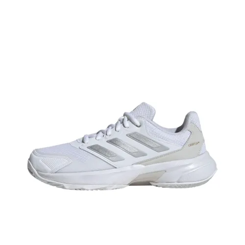 Adidas CourtJam Control 3 Поддержка Теннисные Кроссовки Женские Белые Серебряные