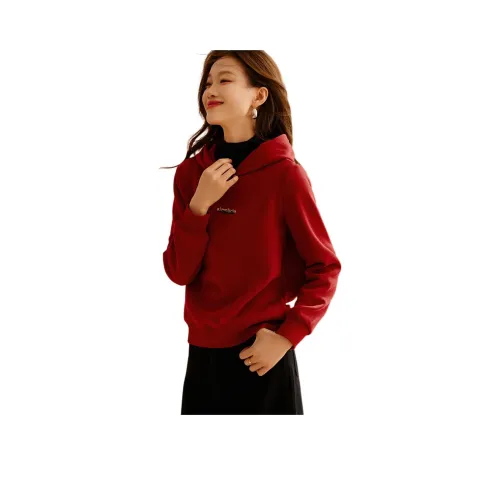 MOHANYIMEI Новогодний красный Женские Свитшоты