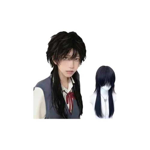 UMIFFA Волк Ласточкин хвост Медуза Голова Парики Японский стиль Manga Рыбка Голова Высокая температура Пряжа Длинные Прямые волосы