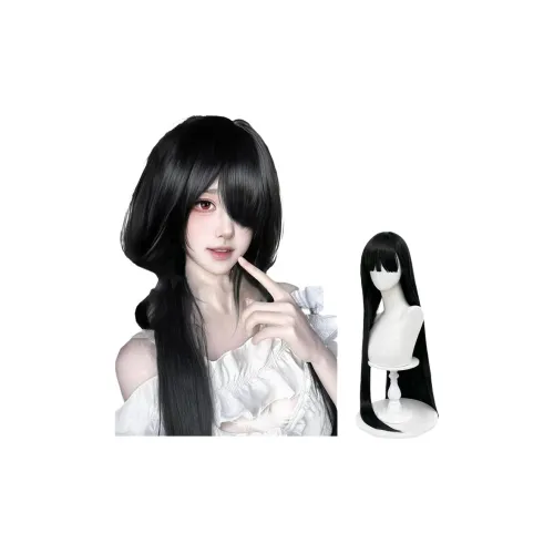 Northward Incline Черный длинный Straight Лолита Стиль Женская Перука COS Куруми Токисаки Черная 1 метр Date A Live