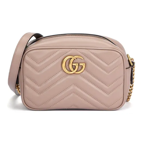 GUCCI GG Marmont Стеганая кожа Сумка через плечо Мини Женский Нежно-розовый