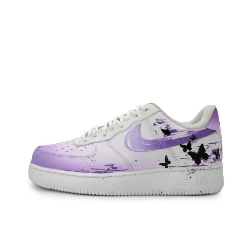 Nike Air Force 1 Phantom Butterfly Покрытие Устойчивость к истиранию Низкая поддержка Скейтбординг Унисекс Фиолетовый