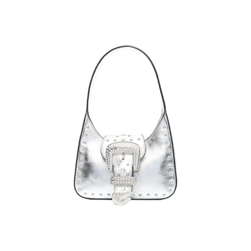 MOSCHINO Телячья кожа Сумка через плечо сумка Женская серебряная