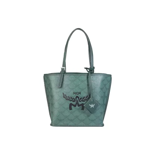 MCM Himmel Lauretos Классический Узор Искусственная Кожа Сумка Мини Женская Зеленая