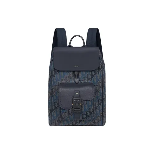 DIOR Рюкзак из коровьей кожи стандартный женский темно-синий