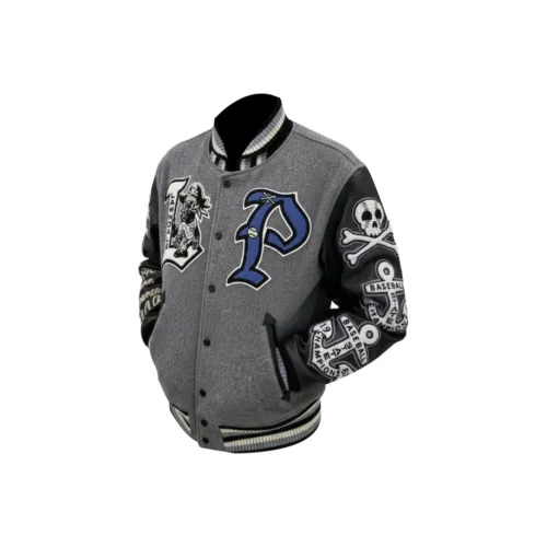 HEYNA Серый Пират Корабль Буква Вышивка Унисекс Бейсбольные Джерси