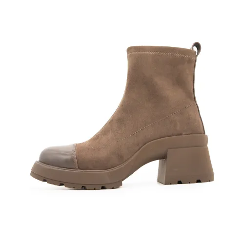 FED Ботильоны Высота каблука 6,5 см Женские Кофейного цвета