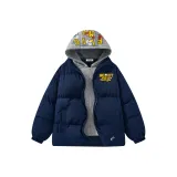 Темно-синий, синий с серым капюшоном