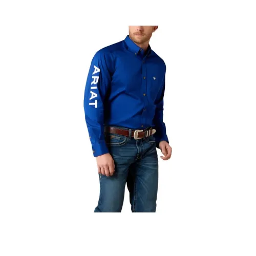 ARIAT Синий Мужская Рубашка