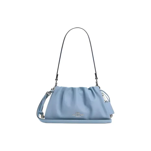 COACH Faye Гладкая кожа Сумка через плечо Сумка на плечо Средняя Женская Синяя