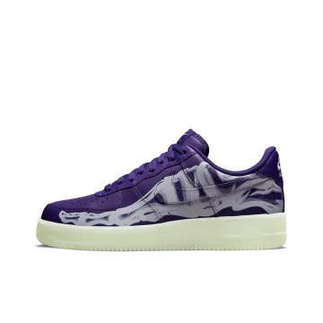 Nike Air Force 1 '07 QS 'С вырезами' Фиолетовый Уличная мода Скейтбординг Кроссовки Унисекс Фиолетовый